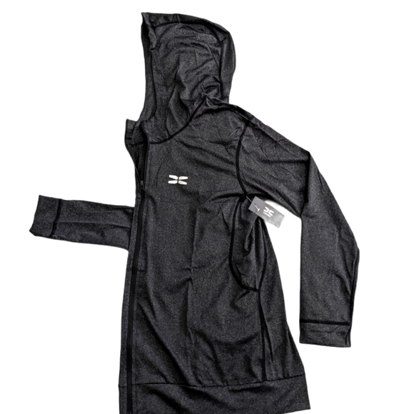 🍑Sport Fitness Zip up Hoodie Charcoal Medium 516 - Picture 1 of 8